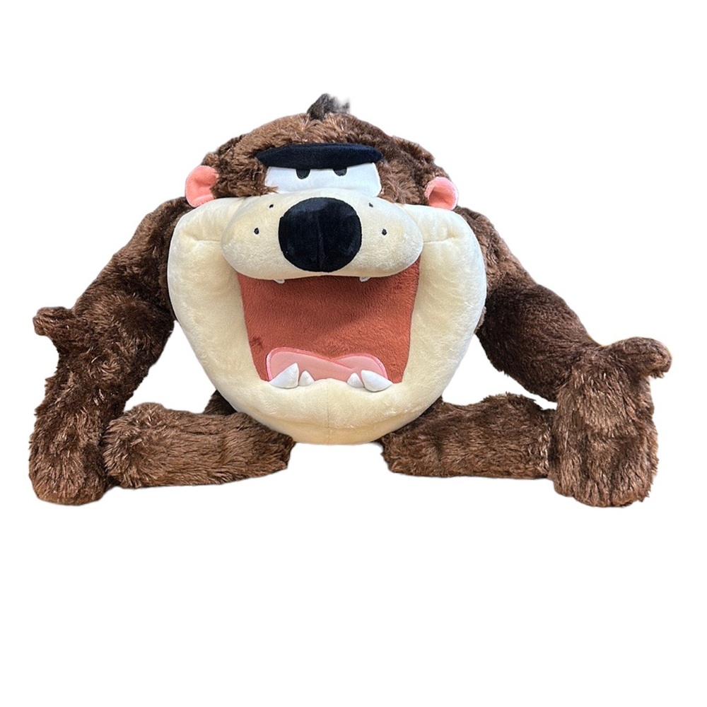 2019 Looney Tunes Tasmanian Devil Taz Brown Stuffed Animal Plush 14" VGC